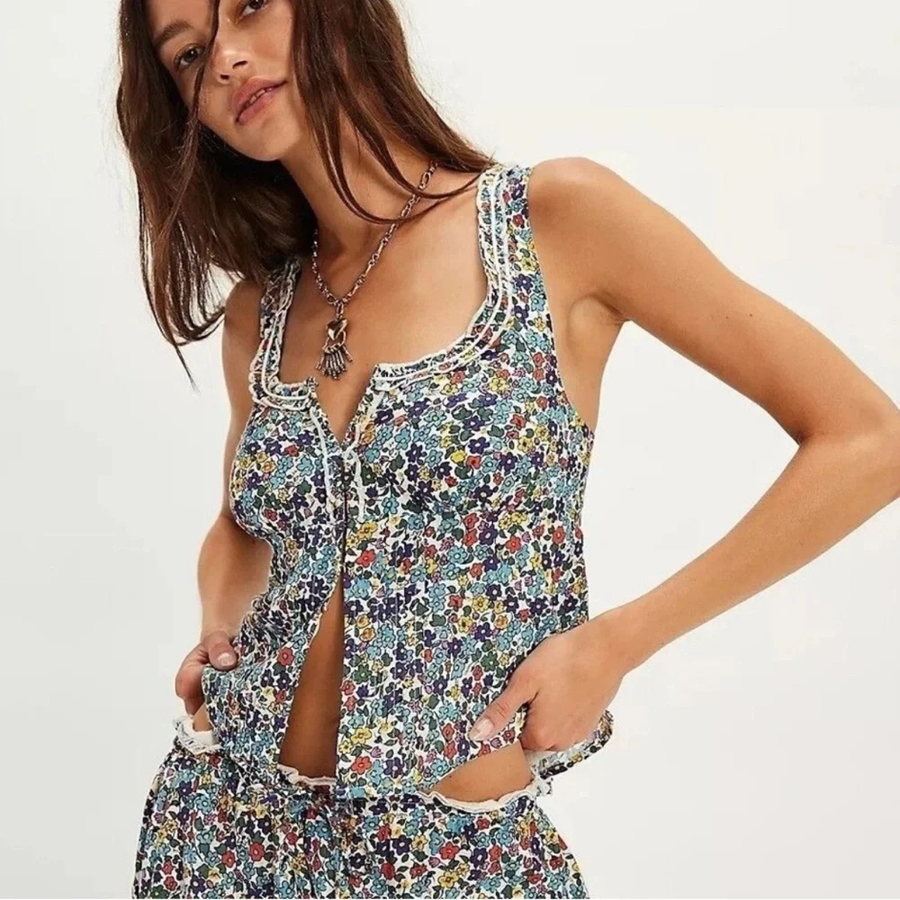 NEW Free People Ellia Printed Set - Picture 5 of 10